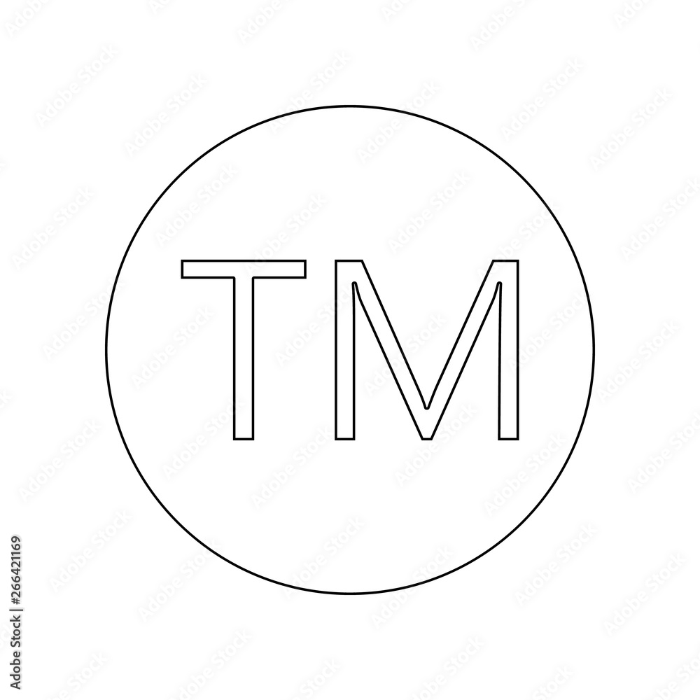 trade mark icon. Element of web for mobile concept and web apps icon. Outline, thin line icon for website design and development, app development trade mark icon. Element of web for mobile concept and web apps icon. Outline, thin line icon for website design and development, app development