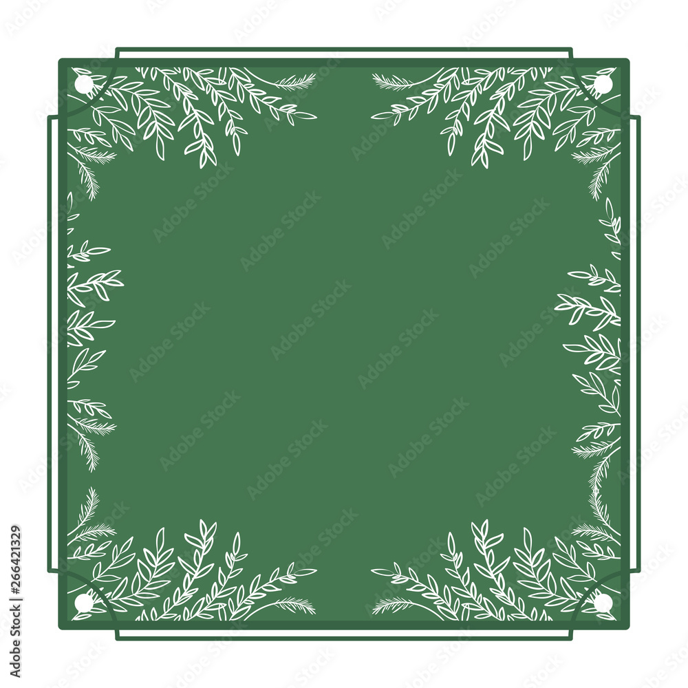 frame with foliage isolated icon frame with foliage isolated icon