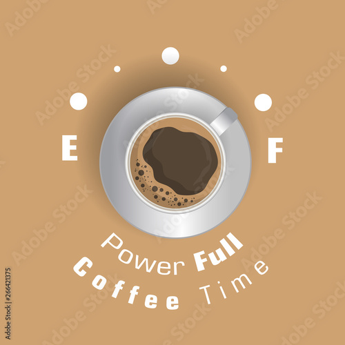 Coffee excellent drink always. Cool design. Colorful illustration