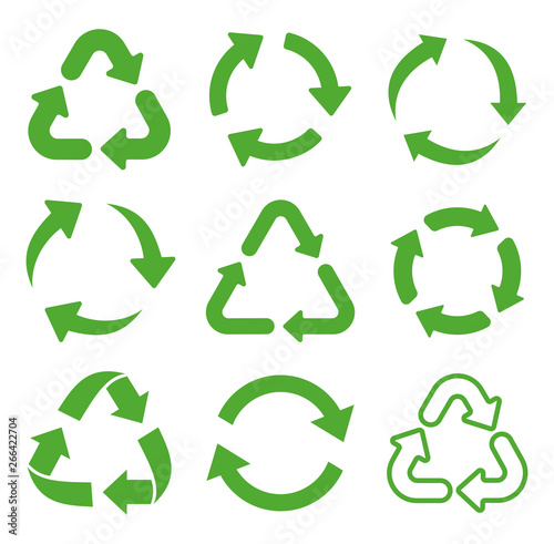 Recycling icon collection. Vector