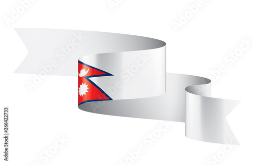 Nepal flag, vector illustration on a white background