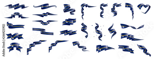 Nauru flag, vector illustration on a white background © butenkow