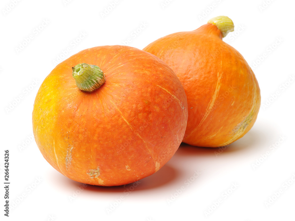 Orange pumpkin on white background Orange pumpkin on white background