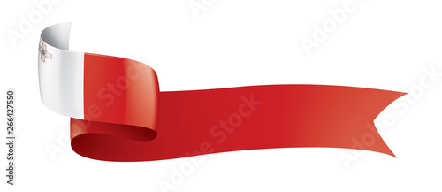 Malta flag, vector illustration on a white background