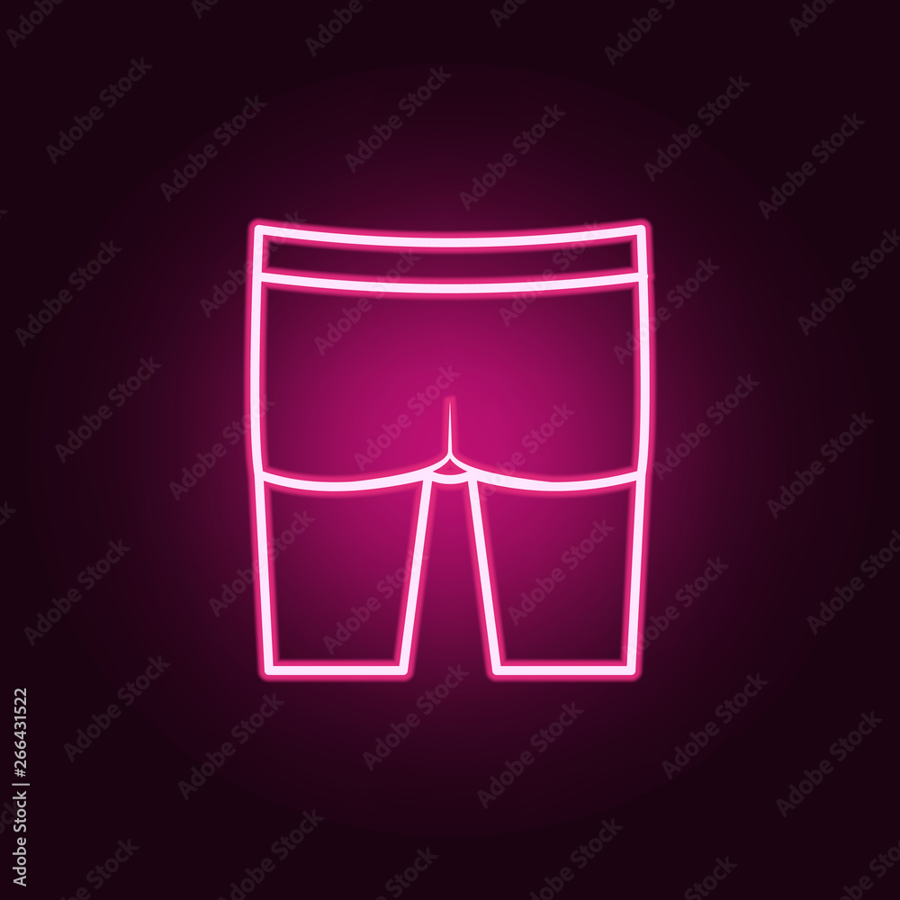 Buttocks neon icon. Elements of body parts set. Simple icon for websites, web design, mobile app, info graphics Buttocks neon icon. Elements of body parts set. Simple icon for websites, web design, mobile app, info graphics