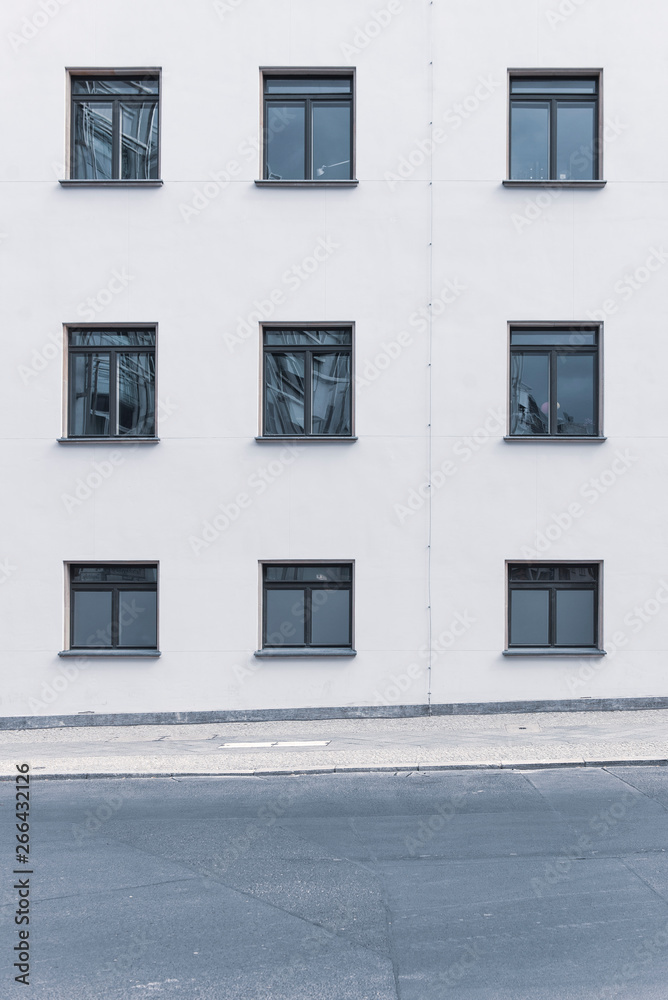 Fototapeta premium Wall, sidewalk and road background texture