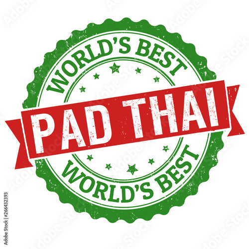 Pad thai sign or stamp