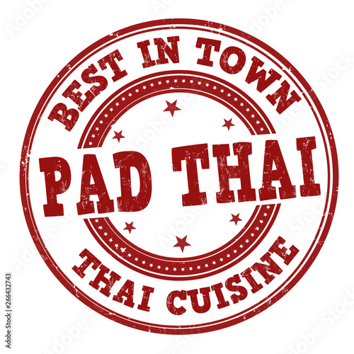 Pad thai sign or stamp