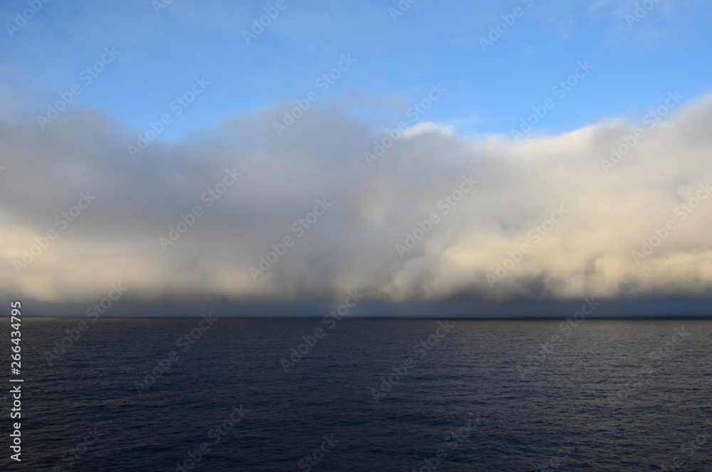 Fototapeta premium Clouds over the Pacific Ocean.