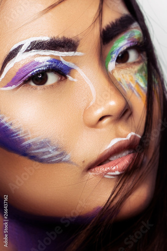 Asian woman beauty Close up make up 
