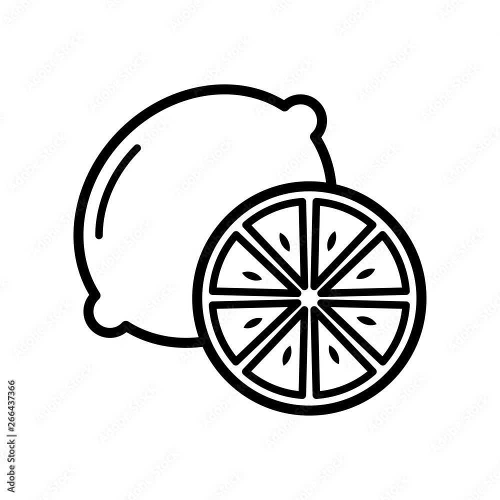 Fototapeta premium lemon - fruit icon
