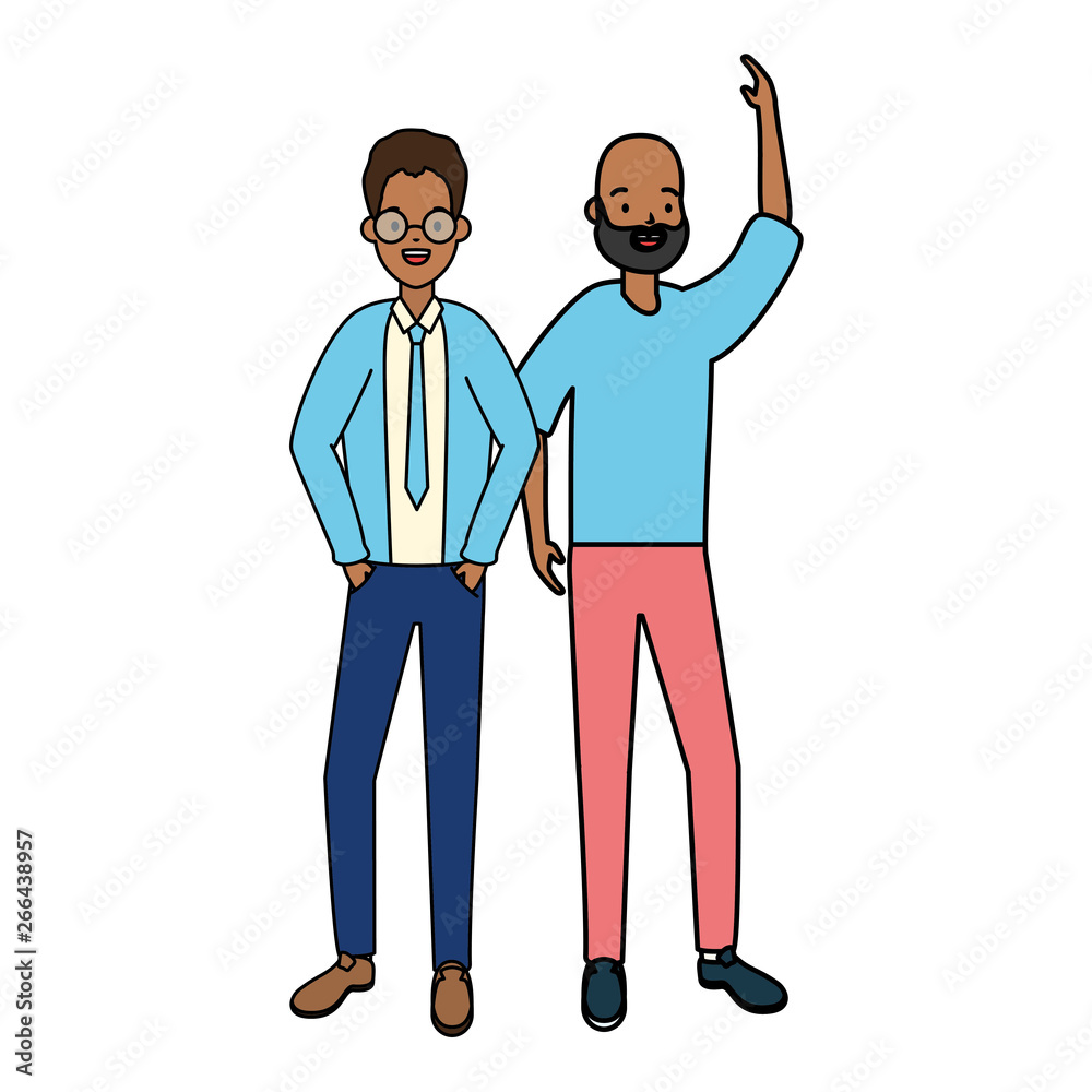 two men diversity characters