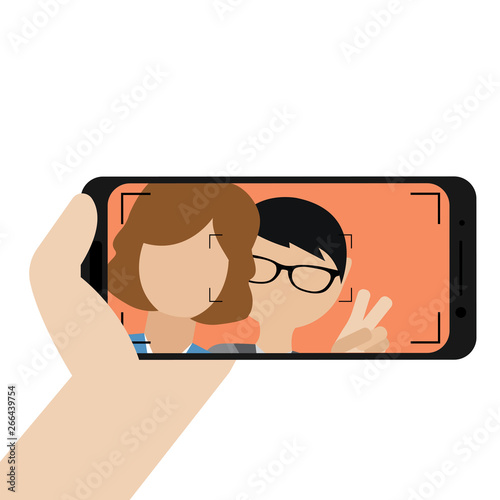 concept of selfie