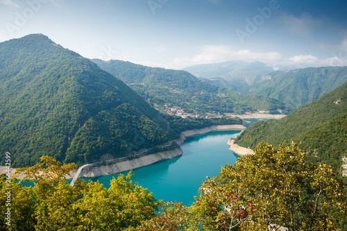 Fototapeta Naklejka Na Ścianę i Meble -  Piva lake, Montenegro