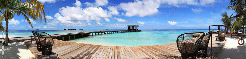 Panoramic view of Maldives landscape