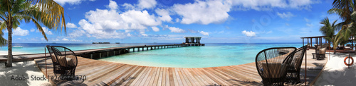 Panoramic view of Maldives landscape