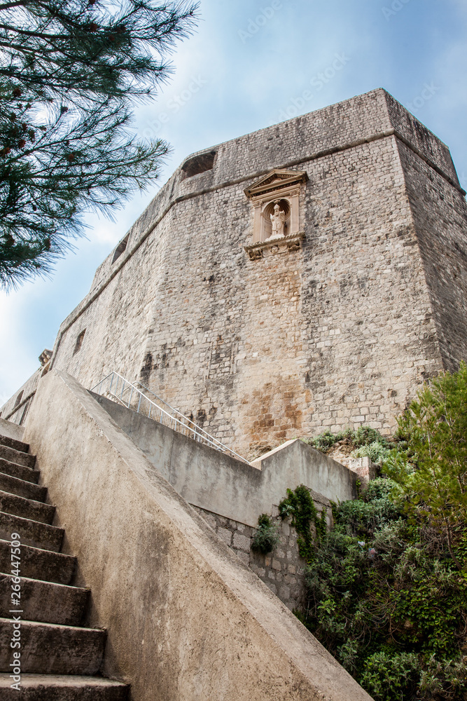 Medieval Fort Lovrijenac located on the western wall of Dubrovnik city