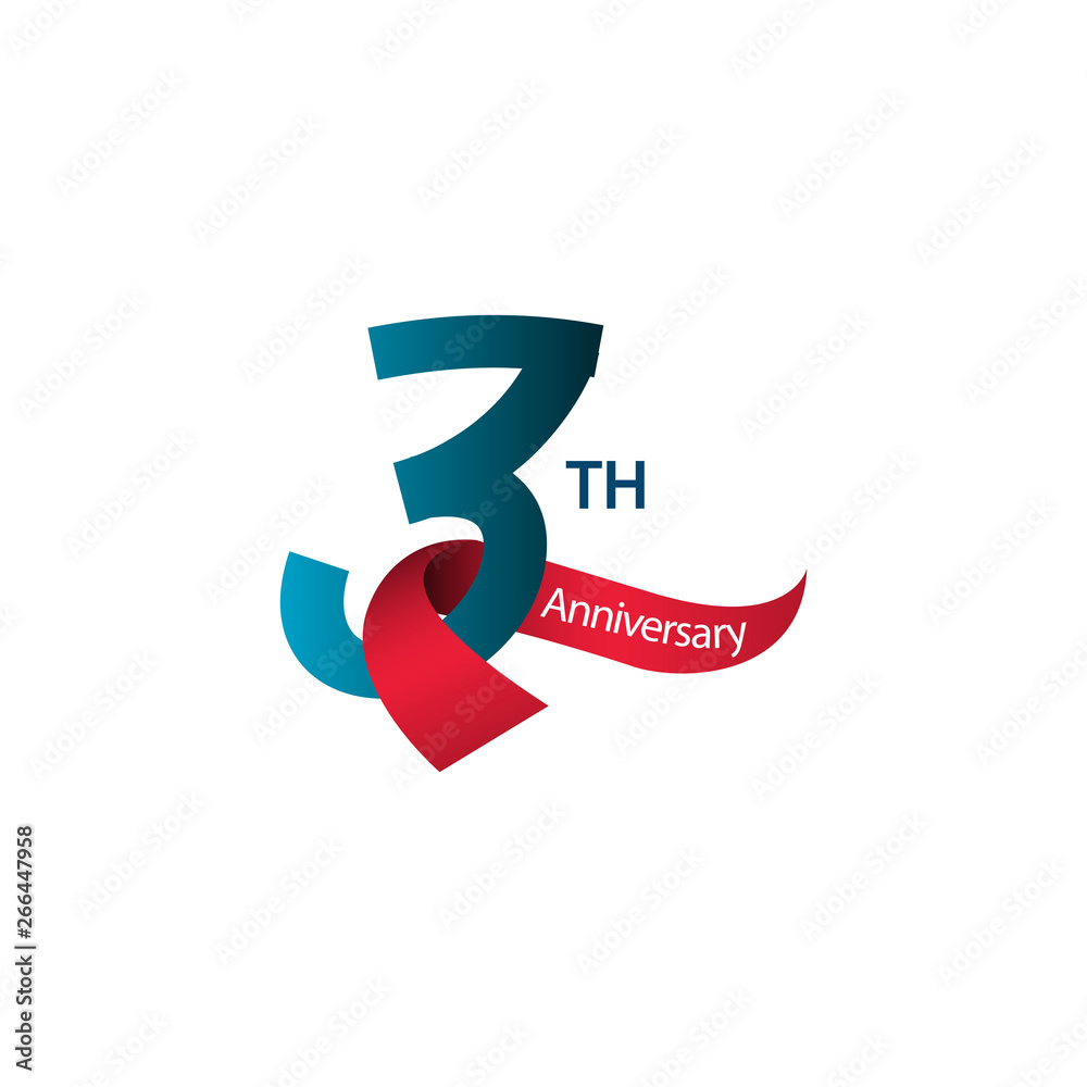3 Th Anniversary Vector Template Design Illustration 3 Th Anniversary Vector Template Design Illustration