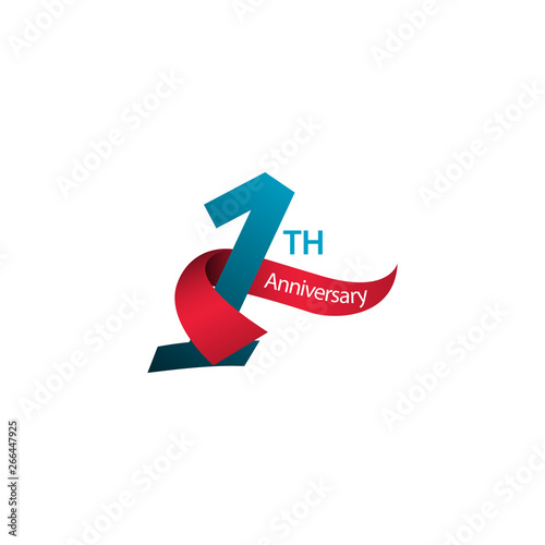 1 Th Anniversary Vector Template Design Illustration
