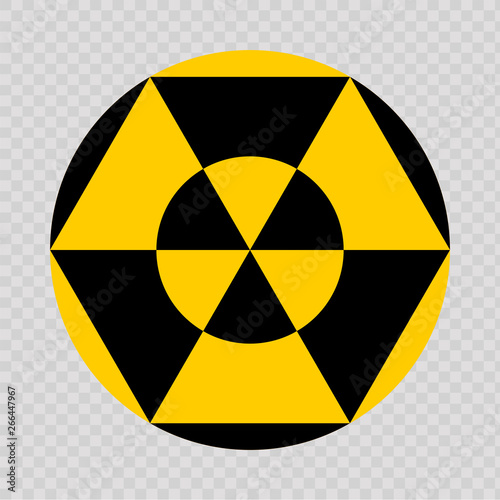 Ionizing radiation symbol attention icon. Vector.