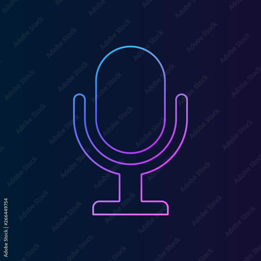 Microphone nolan icon. Simple thin line, outline vector of Cinema icons for UI and UX, website or mobile application Microphone nolan icon. Simple thin line, outline vector of Cinema icons for UI and UX, website or mobile application