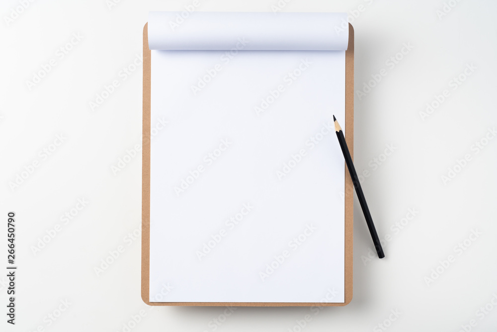 white flipped paper on clipboard isolated on white white flipped paper on clipboard isolated on white