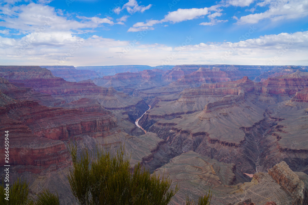 Panoramic view of the Grand Canyon and the Colorado River Panoramic view of the Grand Canyon and the Colorado River