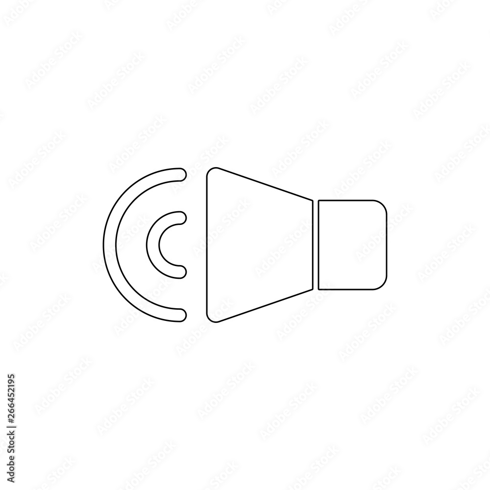 sound speaker volume outline icon. Signs and symbols can be used for web, logo, mobile app, UI, UX sound speaker volume outline icon. Signs and symbols can be used for web, logo, mobile app, UI, UX