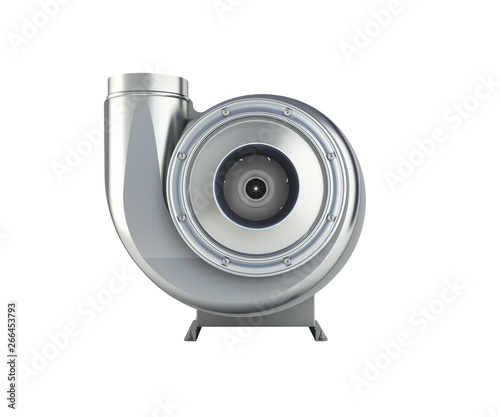 Turbocharger Industrial parts isolated on white background 3d without shadow photo