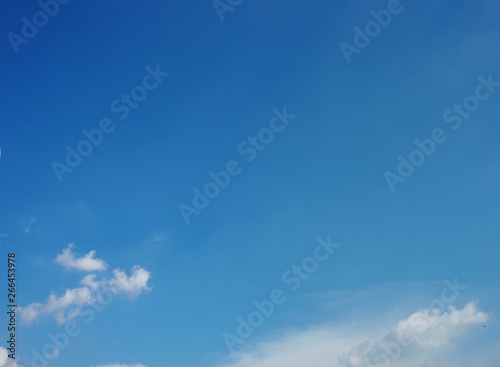 white clouds in the blue sky natural background