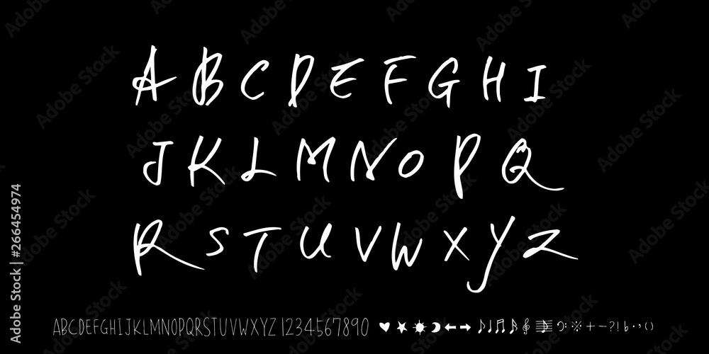 벡터 문자 / 손으로 쓴 글씨체