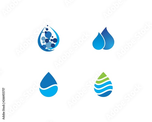 water drop Logo Template