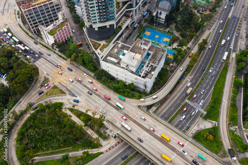 Top view of Hong Kong city