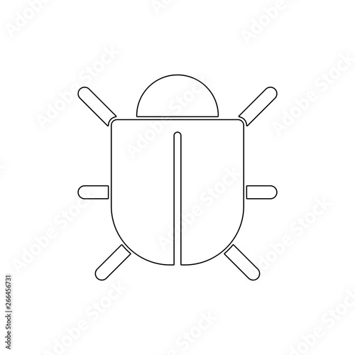 bug outline icon. Signs and symbols can be used for web, logo, mobile app, UI, UX