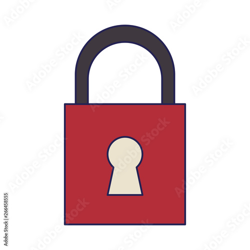 security padlock cartoon