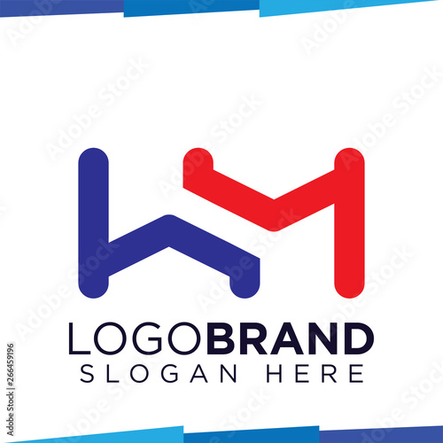 HM Initial Letter logo vector template