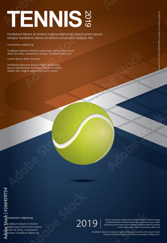 Tennis Championship Poster Vector illustration