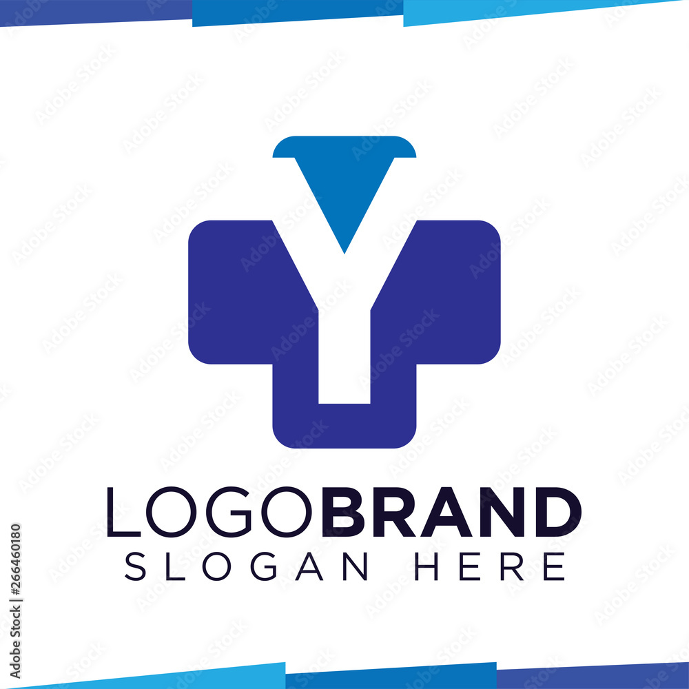 Y Initial Letter cross medical logo vector template Y Initial Letter cross medical logo vector template