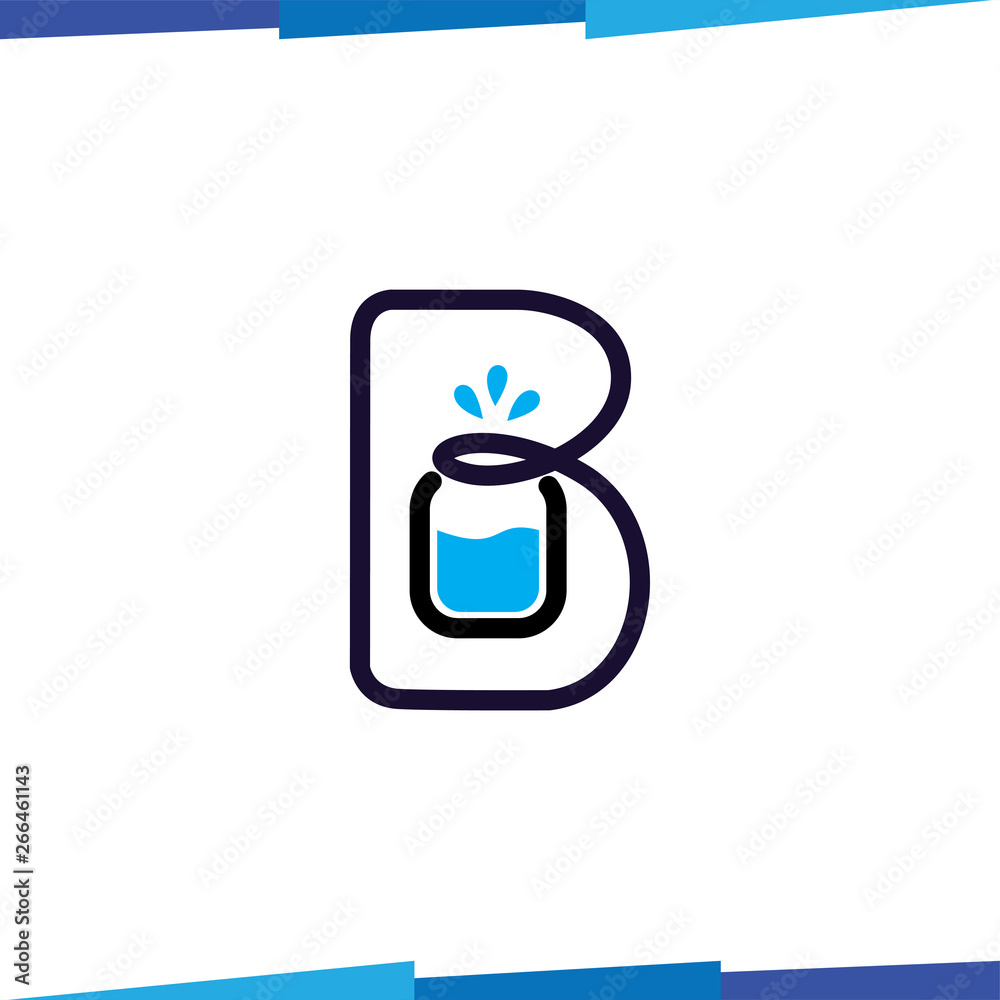 B Letter Drink logo vector template B Letter Drink logo vector template