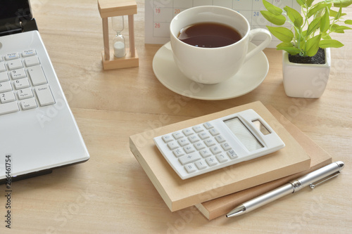 Calculator on books
