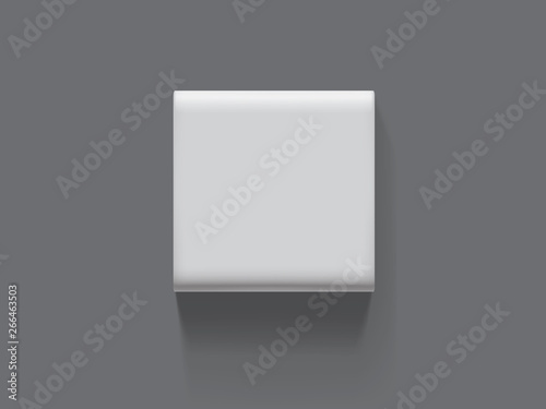 paper square packaging box on dark background mock up