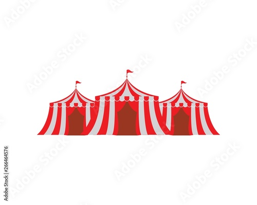 Circus tent logo template. Vector