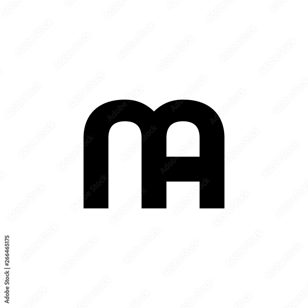 letter ma simple geometric line logo vector letter ma simple geometric line logo vector