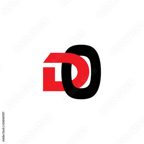 letters do linked overlap logo vector