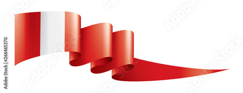 Peru flag, vector illustration on a white background