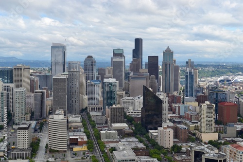 Downtown view from the Space Needle