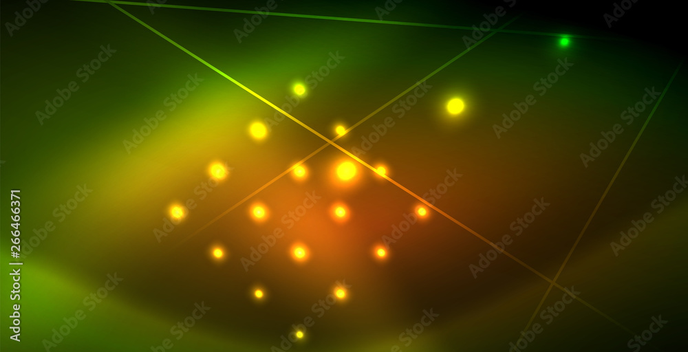 Neon glowing wave, magic energy and light motion background Neon glowing wave, magic energy and light motion background