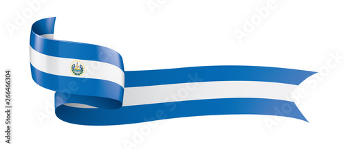 Salvador flag, vector illustration on a white background