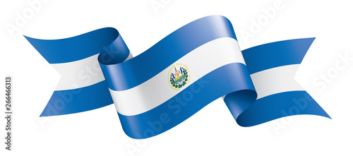 Salvador flag, vector illustration on a white background
