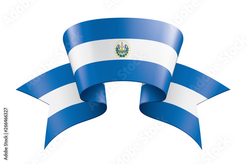 Salvador flag, vector illustration on a white background